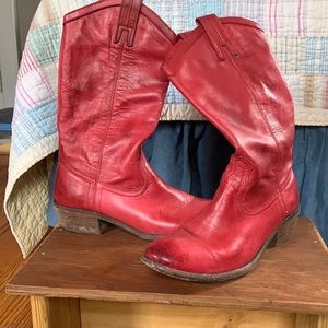 Red Frye Boots